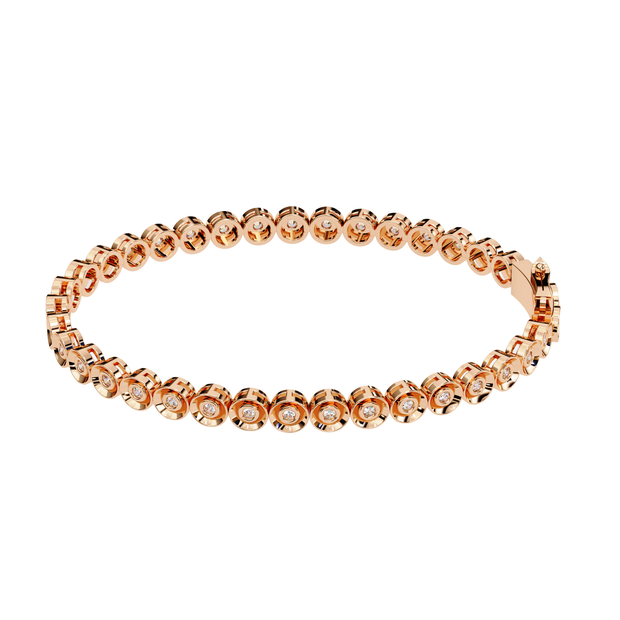 Solitairekart 0.59ct Round Cut Lab GrownDiamond Bracelet